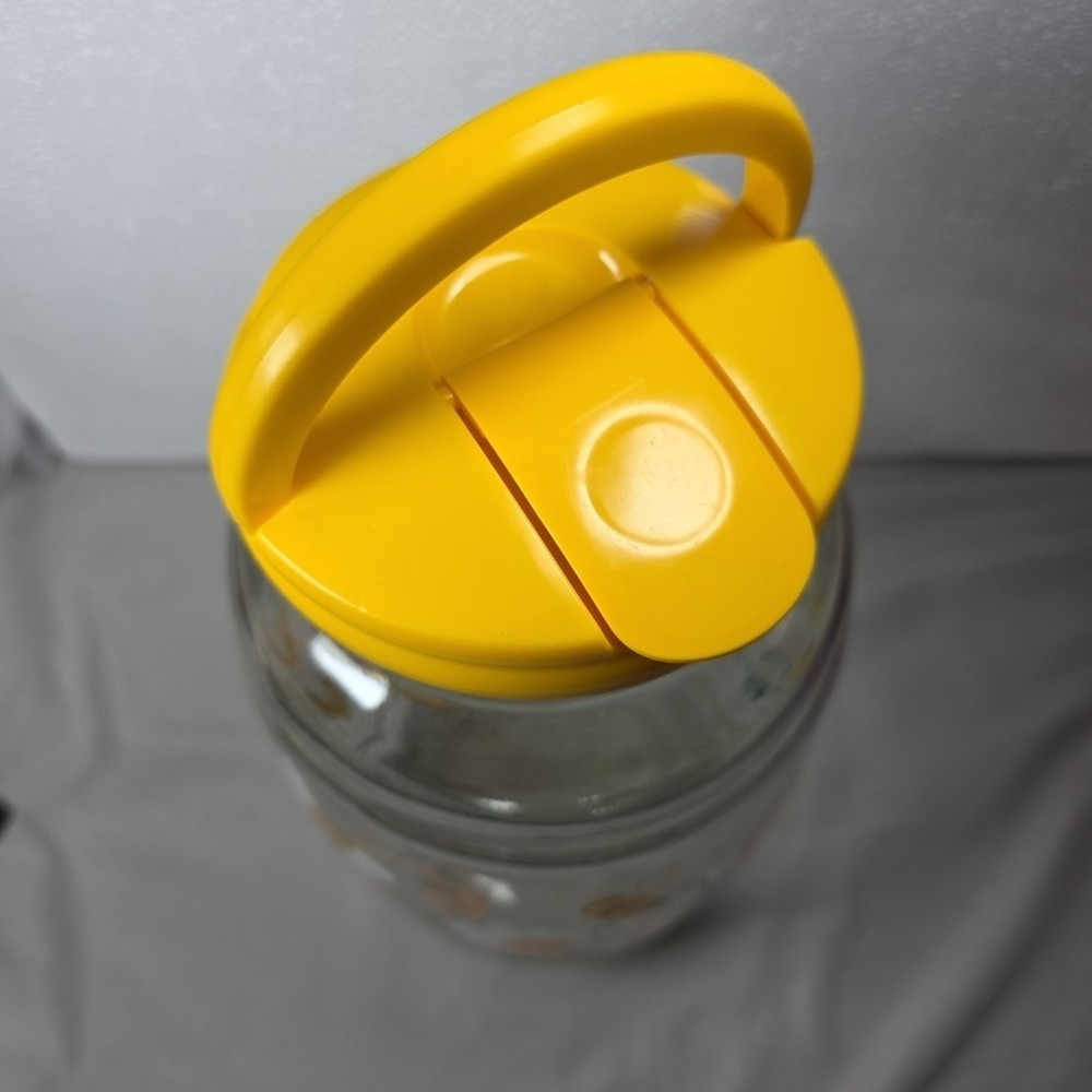 Bumblebee Flowers Summer Glass Beverage Drinks Dispenser Jar - Picture 2 of 7